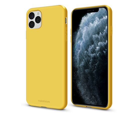 Чехол для моб. телефона MakeFuture Flex Case (Soft-touch TPU) Apple iPhone 11 Pro Max Yellow (MCF-AI11PMYE), изображение 2 Чехол для моб. телефона MakeFuture Flex Case (Soft-touch TPU) Apple iPhone 11 Pro Max Yellow (MCF-AI11PMYE), изображение 2