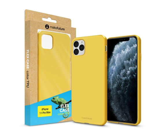 Чохол до моб. телефона MakeFuture Flex Case (Soft-touch TPU) Apple iPhone 11 Pro Max Yellow (MCF-AI11PMYE)