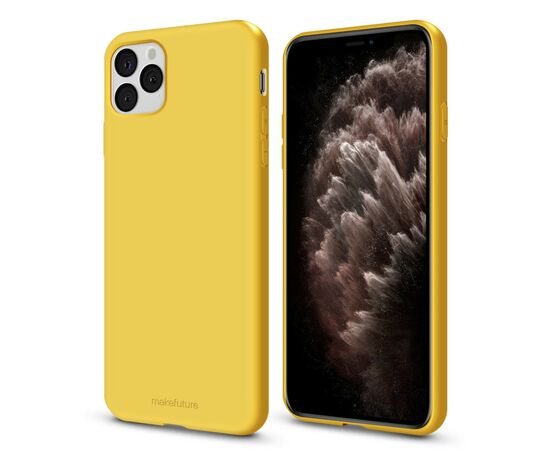 Чохол до моб. телефона MakeFuture Flex Case (Soft-touch TPU) Apple iPhone 11 Pro Yellow (MCF-AI11PYE), зображення 2 Чохол до моб. телефона MakeFuture Flex Case (Soft-touch TPU) Apple iPhone 11 Pro Yellow (MCF-AI11PYE), зображення 2