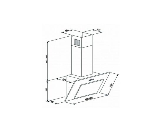 Витяжка кухонна Eleyus VERTICAL 470 60 WH, зображення 12 Витяжка кухонна Eleyus VERTICAL 470 60 WH, зображення 12