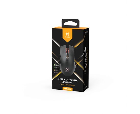 Мишка Vinga MSG-110 Black, зображення 3 Мишка Vinga MSG-110 Black, зображення 3