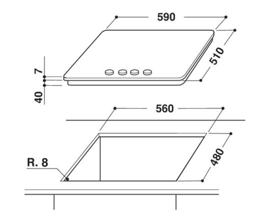 Варочная поверхность Whirlpool GMF6412IX, изображение 2 Варочная поверхность Whirlpool GMF6412IX, изображение 2