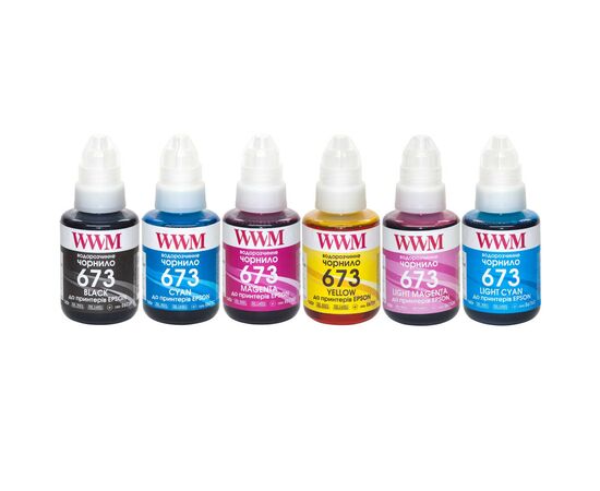 Чернила WWM Epson L800, 6х140г B/C/M/Y/LC/LM (E673SET6)