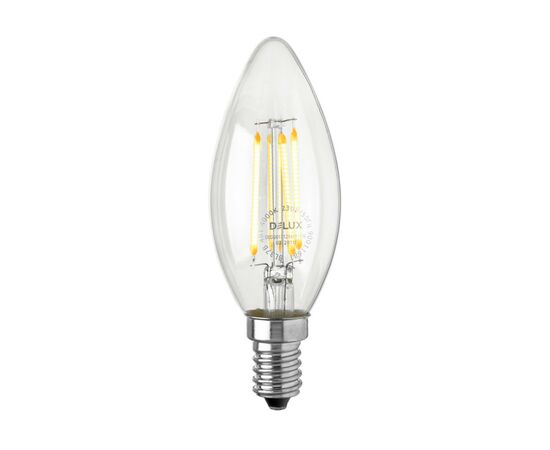 Лампочка Delux BL37B 4 Вт 4000K 220В E14 filament 3шт (90016735), изображение 2 Лампочка Delux BL37B 4 Вт 4000K 220В E14 filament 3шт (90016735), изображение 2