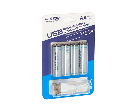 Акумулятор Beston AA USB Type-C 1460mAh 1.5V Li-ion * 4 (2AC-60/AA620265)