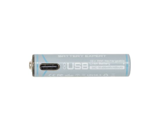 Аккумулятор Beston AAA USB Type-C 400mah 1.5V Li-ion * 4 (3AC-18/AA620272), изображение 4 Аккумулятор Beston AAA USB Type-C 400mah 1.5V Li-ion * 4 (3AC-18/AA620272), изображение 4