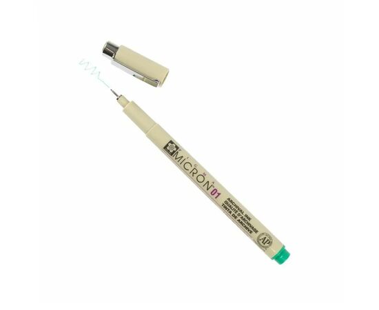 Лайнер Sakura Pigma Micron (0.1) 0,25 мм Зеленый (084511306349), изображение 2 Лайнер Sakura Pigma Micron (0.1) 0,25 мм Зеленый (084511306349), изображение 2