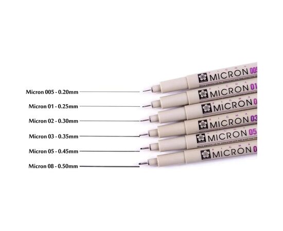 Лайнер Sakura Pigma Micron (0.1) 0,25 мм Фиолетовый (084511306332), изображение 6 Лайнер Sakura Pigma Micron (0.1) 0,25 мм Фиолетовый (084511306332), изображение 6