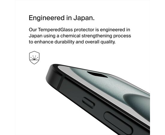 Стекло защитное Belkin iPhone 15 Plus/14 Pro Max TemperedGlass (1 Pack) (OVA136ZZ), изображение 8 Стекло защитное Belkin iPhone 15 Plus/14 Pro Max TemperedGlass (1 Pack) (OVA136ZZ), изображение 8