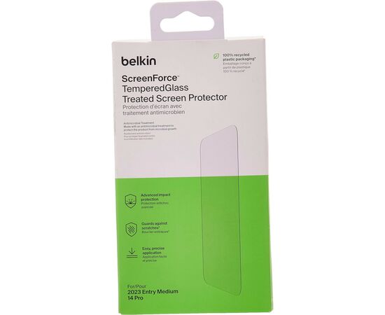 Стекло защитное Belkin iPhone 15/14 Pro TemperedGlass (1 Pack) (OVA135ZZ), изображение 3 Стекло защитное Belkin iPhone 15/14 Pro TemperedGlass (1 Pack) (OVA135ZZ), изображение 3