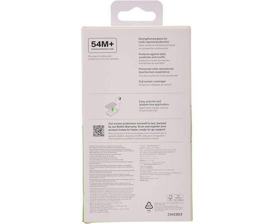 Стекло защитное Belkin iPhone 15/14 Pro TemperedGlass (1 Pack) (OVA135ZZ), изображение 4 Стекло защитное Belkin iPhone 15/14 Pro TemperedGlass (1 Pack) (OVA135ZZ), изображение 4