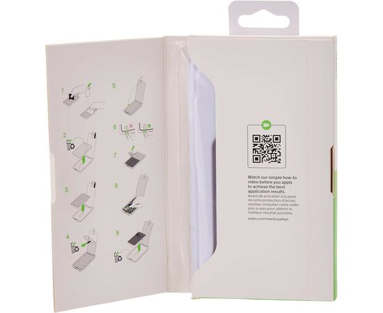 Стекло защитное Belkin iPhone 15/14 Pro TemperedGlass (1 Pack) (OVA135ZZ), изображение 5 Стекло защитное Belkin iPhone 15/14 Pro TemperedGlass (1 Pack) (OVA135ZZ), изображение 5