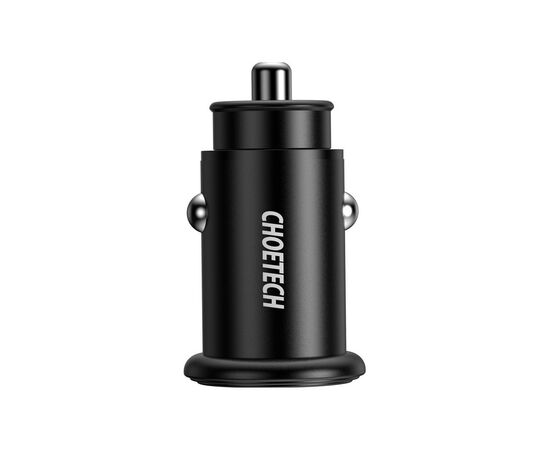 Зарядное устройство Choetech Car USB-A/USB-C 30W QC3.0/PD (TC0006-V2-BK), изображение 3 Зарядное устройство Choetech Car USB-A/USB-C 30W QC3.0/PD (TC0006-V2-BK), изображение 3