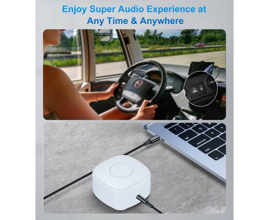 Переходник USB-C to jack 3.5mm stereo audio (CDLA) 2.0m Choetech (AUX008-BK), изображение 6 Переходник USB-C to jack 3.5mm stereo audio (CDLA) 2.0m Choetech (AUX008-BK), изображение 6