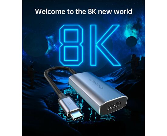 Переходник USB-C to HDMI 8K 60 Hz Choetech (HUB-H16-GY), изображение 6 Переходник USB-C to HDMI 8K 60 Hz Choetech (HUB-H16-GY), изображение 6