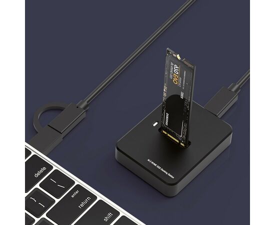Док-станція для накопичувачів Gembird USB Type-C M.2 SATA NVME SSD (DD-U3M2), зображення 4 Док-станція для накопичувачів Gembird USB Type-C M.2 SATA NVME SSD (DD-U3M2), зображення 4