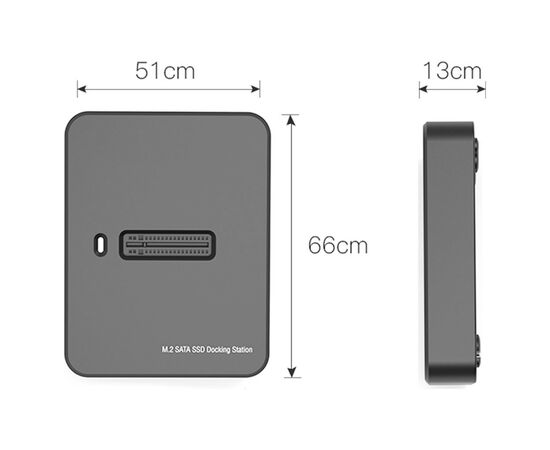 Док-станція для накопичувачів Gembird USB Type-C M.2 SATA NVME SSD (DD-U3M2), зображення 7 Док-станція для накопичувачів Gembird USB Type-C M.2 SATA NVME SSD (DD-U3M2), зображення 7