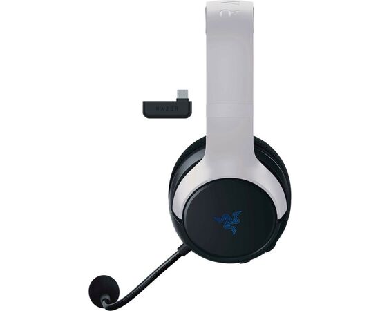 Наушники Razer Kaira Hyperspeed for PS5 Bluetooth White/Black (RZ04-03980200-R3G1), изображение 3 Наушники Razer Kaira Hyperspeed for PS5 Bluetooth White/Black (RZ04-03980200-R3G1), изображение 3