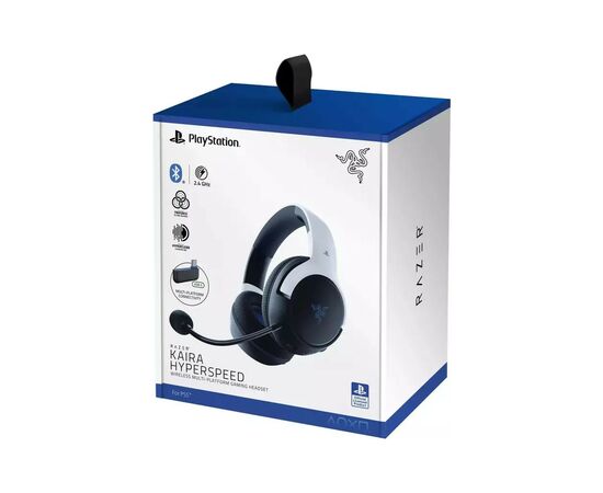 Наушники Razer Kaira Hyperspeed for PS5 Bluetooth White/Black (RZ04-03980200-R3G1), изображение 7 Наушники Razer Kaira Hyperspeed for PS5 Bluetooth White/Black (RZ04-03980200-R3G1), изображение 7