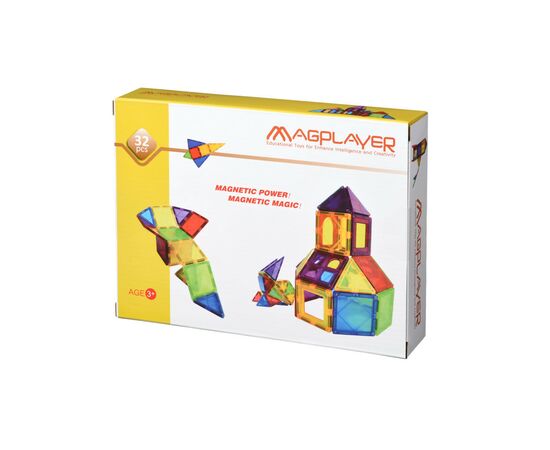 Конструктор Magplayer магнитные плитки 32 эл (MPL-32)