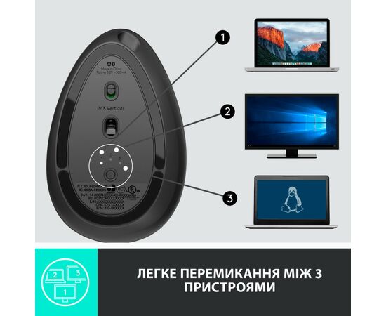Мышка Logitech MX Vertical (910-005448), изображение 8 Мышка Logitech MX Vertical (910-005448), изображение 8