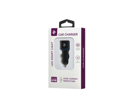 Зарядное устройство 2E Dual USB Car Charger 2.4A&2.4A, black (2E-ACR01-B), изображение 3 Зарядное устройство 2E Dual USB Car Charger 2.4A&2.4A, black (2E-ACR01-B), изображение 3