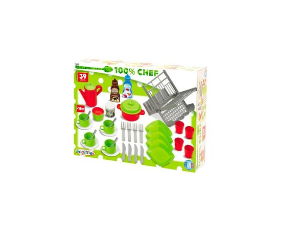Игровой набор Ecoiffier посуды Chef-Cook (002619), изображение 2 Игровой набор Ecoiffier посуды Chef-Cook (002619), изображение 2