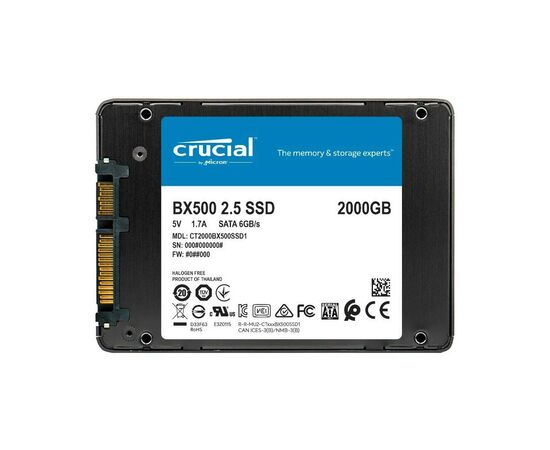 Накопитель SSD 2.5" 2TB Micron (CT2000BX500SSD1), изображение 2 Накопитель SSD 2.5" 2TB Micron (CT2000BX500SSD1), изображение 2