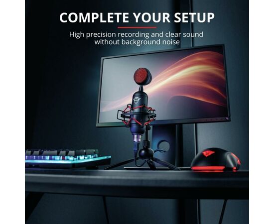 Мікрофон Trust GXT 244 Buzz USB Streaming Microphone Black (23466), зображення 7 Мікрофон Trust GXT 244 Buzz USB Streaming Microphone Black (23466), зображення 7