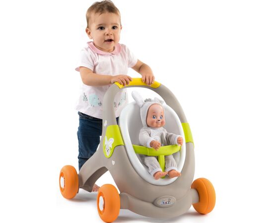 Коляска для кукол Smoby Mini Kiss 3в1 Веселые животные (210206), изображение 5 Коляска для кукол Smoby Mini Kiss 3в1 Веселые животные (210206), изображение 5