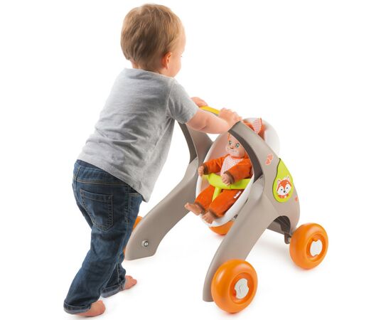 Коляска для кукол Smoby Mini Kiss 3в1 Веселые животные (210206), изображение 6 Коляска для кукол Smoby Mini Kiss 3в1 Веселые животные (210206), изображение 6