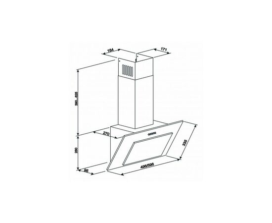 Витяжка кухонна Eleyus VERTICAL 1000 50 WH, зображення 12 Витяжка кухонна Eleyus VERTICAL 1000 50 WH, зображення 12