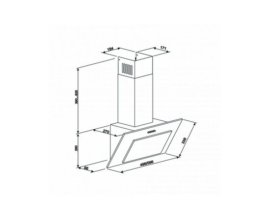 Вытяжка кухонная Eleyus VERTICAL 470 50 BL, изображение 12 Вытяжка кухонная Eleyus VERTICAL 470 50 BL, изображение 12