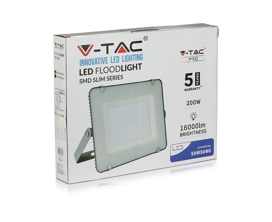 Прожектор V-TAC LED 200W, SKU-484, Samsung CHIP, 230V, 4000К (3800157631402), изображение 10 Прожектор V-TAC LED 200W, SKU-484, Samsung CHIP, 230V, 4000К (3800157631402), изображение 10
