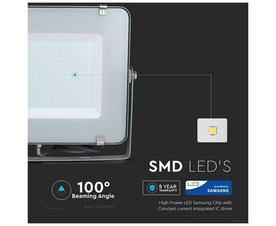 Прожектор V-TAC LED 200W, SKU-484, Samsung CHIP, 230V, 4000К (3800157631402), изображение 8 Прожектор V-TAC LED 200W, SKU-484, Samsung CHIP, 230V, 4000К (3800157631402), изображение 8