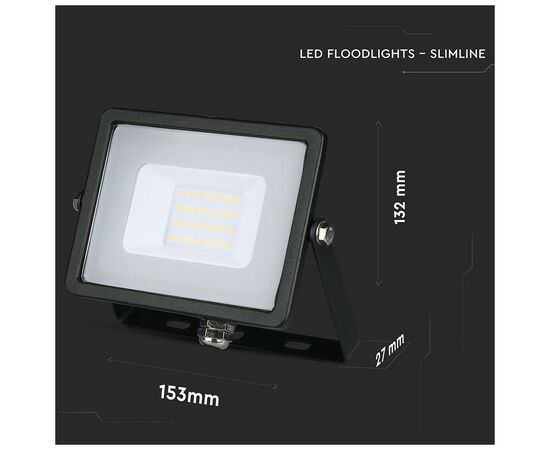 Прожектор V-TAC LED 20W, SKU-441, Samsung CHIP, 230V, 6400К (3800157630979), изображение 5 Прожектор V-TAC LED 20W, SKU-441, Samsung CHIP, 230V, 6400К (3800157630979), изображение 5