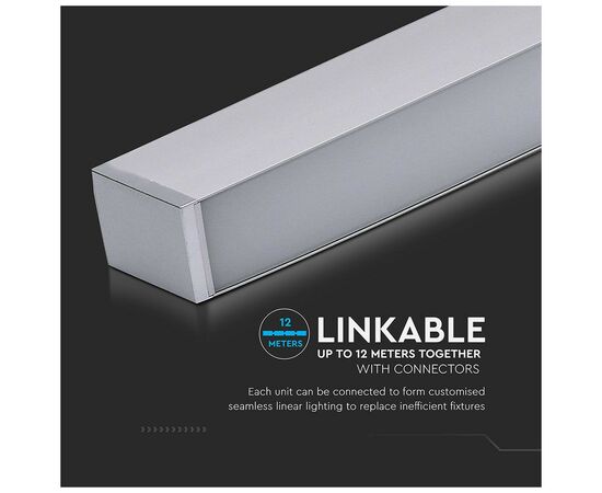 Светильник V-TAC LED 60W, SKU-378, Samsung Chip, 1200mm, 230V, 4000К (3800157638524), изображение 11 Светильник V-TAC LED 60W, SKU-378, Samsung Chip, 1200mm, 230V, 4000К (3800157638524), изображение 11