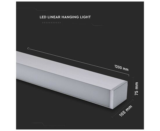 Светильник V-TAC LED 60W, SKU-378, Samsung Chip, 1200mm, 230V, 4000К (3800157638524), изображение 7 Светильник V-TAC LED 60W, SKU-378, Samsung Chip, 1200mm, 230V, 4000К (3800157638524), изображение 7