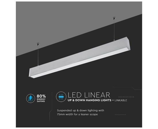 Светильник V-TAC LED 60W, SKU-378, Samsung Chip, 1200mm, 230V, 4000К (3800157638524), изображение 8 Светильник V-TAC LED 60W, SKU-378, Samsung Chip, 1200mm, 230V, 4000К (3800157638524), изображение 8