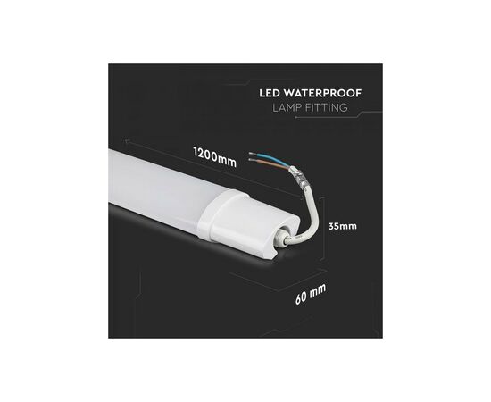 Светильник V-TAC LED 36W, SKU-6470, S-series, 1200mm, 230V, 6400К (3800157641005), изображение 9 Светильник V-TAC LED 36W, SKU-6470, S-series, 1200mm, 230V, 6400К (3800157641005), изображение 9