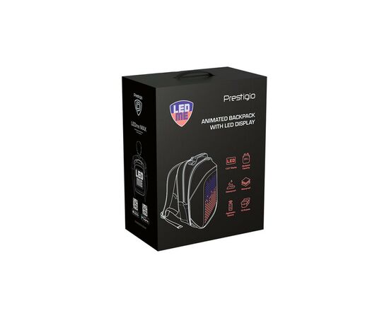 Рюкзак туристический Prestigio LEDme 25L Black LED display 64*64 pixels (PBLED125BK), изображение 11 Рюкзак туристический Prestigio LEDme 25L Black LED display 64*64 pixels (PBLED125BK), изображение 11