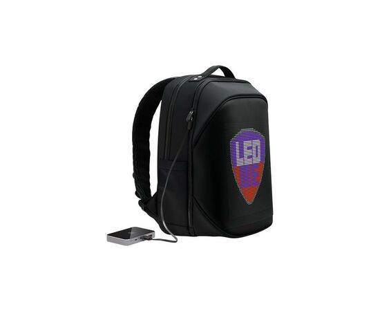 Рюкзак туристический Prestigio LEDme 25L Black LED display 64*64 pixels (PBLED125BK), изображение 7 Рюкзак туристический Prestigio LEDme 25L Black LED display 64*64 pixels (PBLED125BK), изображение 7