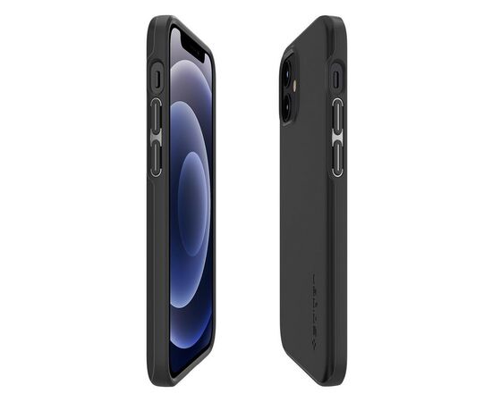 Чехол для моб. телефона Spigen iPhone 12 mini Case Thin Fit, Black (ACS01739), изображение 10 Чехол для моб. телефона Spigen iPhone 12 mini Case Thin Fit, Black (ACS01739), изображение 10