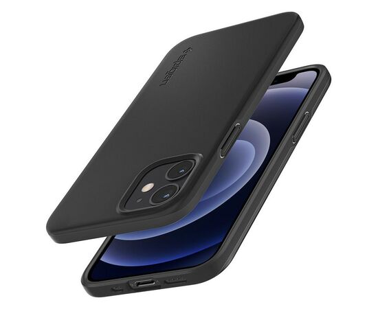 Чехол для моб. телефона Spigen iPhone 12 mini Case Thin Fit, Black (ACS01739), изображение 7 Чехол для моб. телефона Spigen iPhone 12 mini Case Thin Fit, Black (ACS01739), изображение 7
