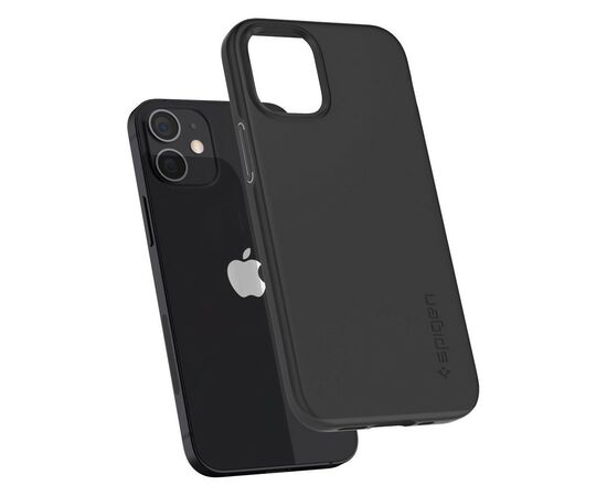 Чехол для моб. телефона Spigen iPhone 12 mini Case Thin Fit, Black (ACS01739), изображение 9 Чехол для моб. телефона Spigen iPhone 12 mini Case Thin Fit, Black (ACS01739), изображение 9