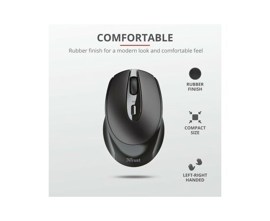 Мышка Trust Zaya Rechargeable Wireless Black (23809), изображение 8 Мышка Trust Zaya Rechargeable Wireless Black (23809), изображение 8