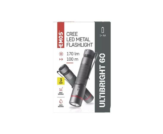 Фонарь EMOS P3160 170Lm 1AAA Metal (P3160), изображение 10