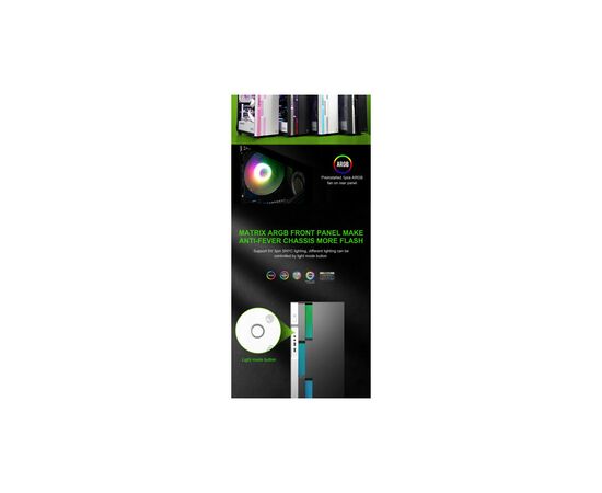 Корпус Gamemax Brufen C3 BW, зображення 11 Корпус Gamemax Brufen C3 BW, зображення 11