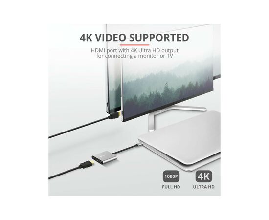 Концентратор Trust Dalyx 3-in-1 Multiport USB-C (23772), изображение 9 Концентратор Trust Dalyx 3-in-1 Multiport USB-C (23772), изображение 9