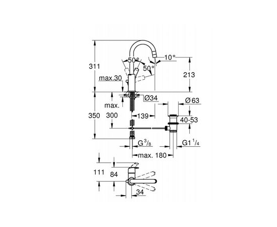 Смеситель Grohe Eurosmart L-Size (23537002), изображение 11 Смеситель Grohe Eurosmart L-Size (23537002), изображение 11